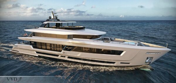 Super Yacht Heysea Asteria 142 side view