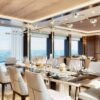 Super Yacht Heysea Asteria 142 dining room