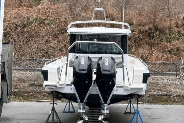 Axopar 37 Aft Cabin back view