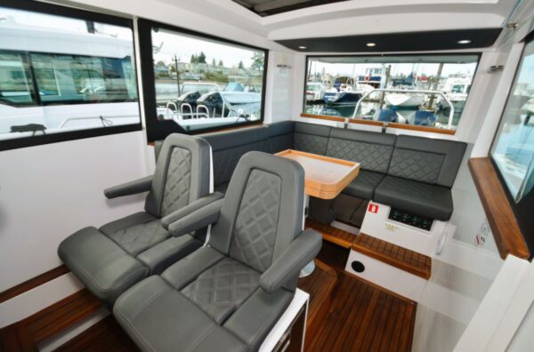 Axopar 37 Aft Cabin seating area