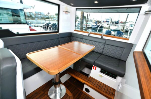 Axopar 37 Aft Cabin seating area