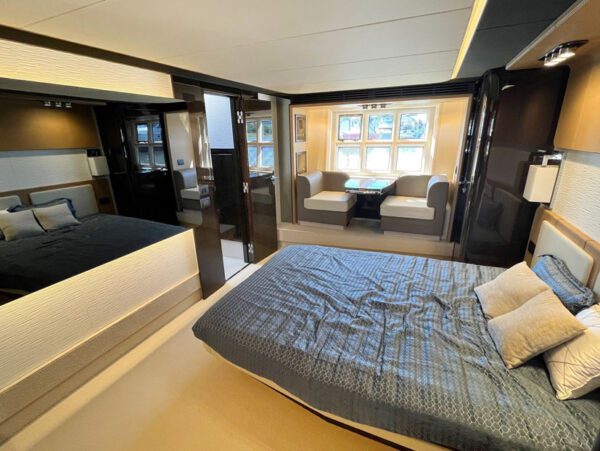 Azimut 77S master bedroom whole view